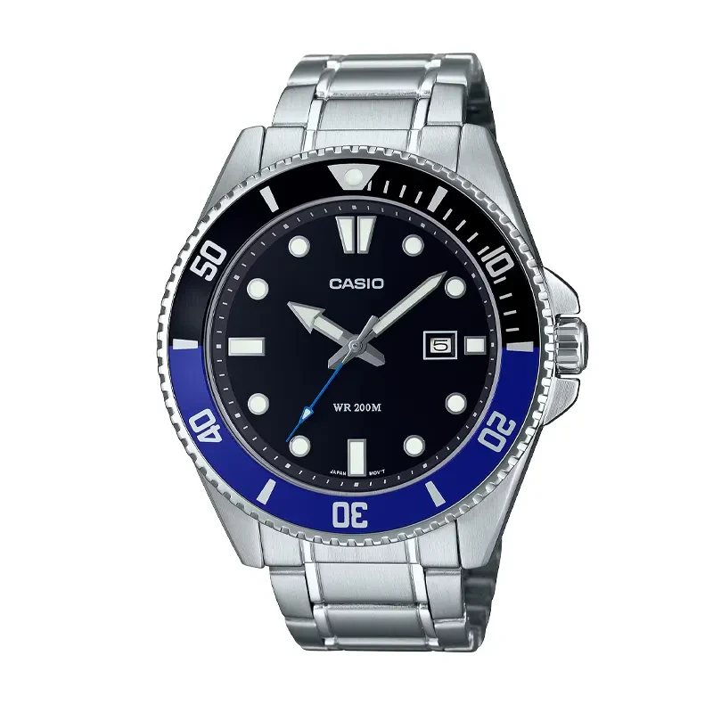 Casio Duro Diver's 200M Black Dial Men's Watch- MDV-107D-1A2V